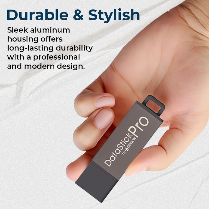 Centon Electronics DataStick Pro USB 2.0 Flash Drive, 4 GB, 10 USB Flash Drives, 10 Bulk Pack, Grey - Image 3